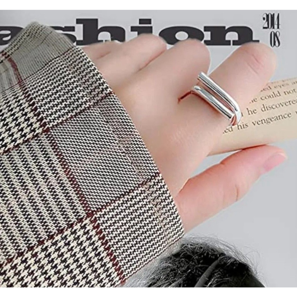 Unisex Solid Wrap 925 Sterling Silver Band Ring, Adjustable‎ - Picture 2 of 15